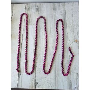 Antique purple mercury glass Garland 108" Xmas pink magenta vintage ball tree
